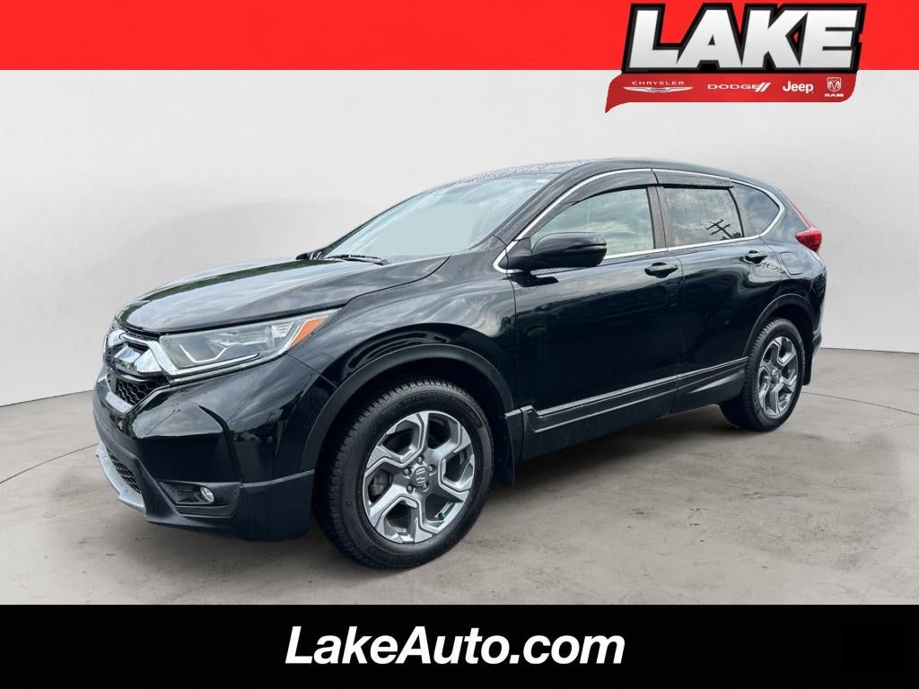 2018 Honda CR-V EX-L in Crystal Black Pearl — front three-quarter view