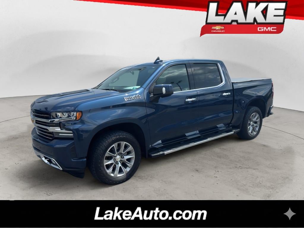 2020 Chevrolet Silverado 1500 High Country in Northsky Blue Metallic — front three-quarter view