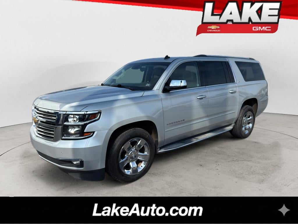 2015 Chevrolet Suburban LTZ in Silver Ice Metallic — front three-quarter view