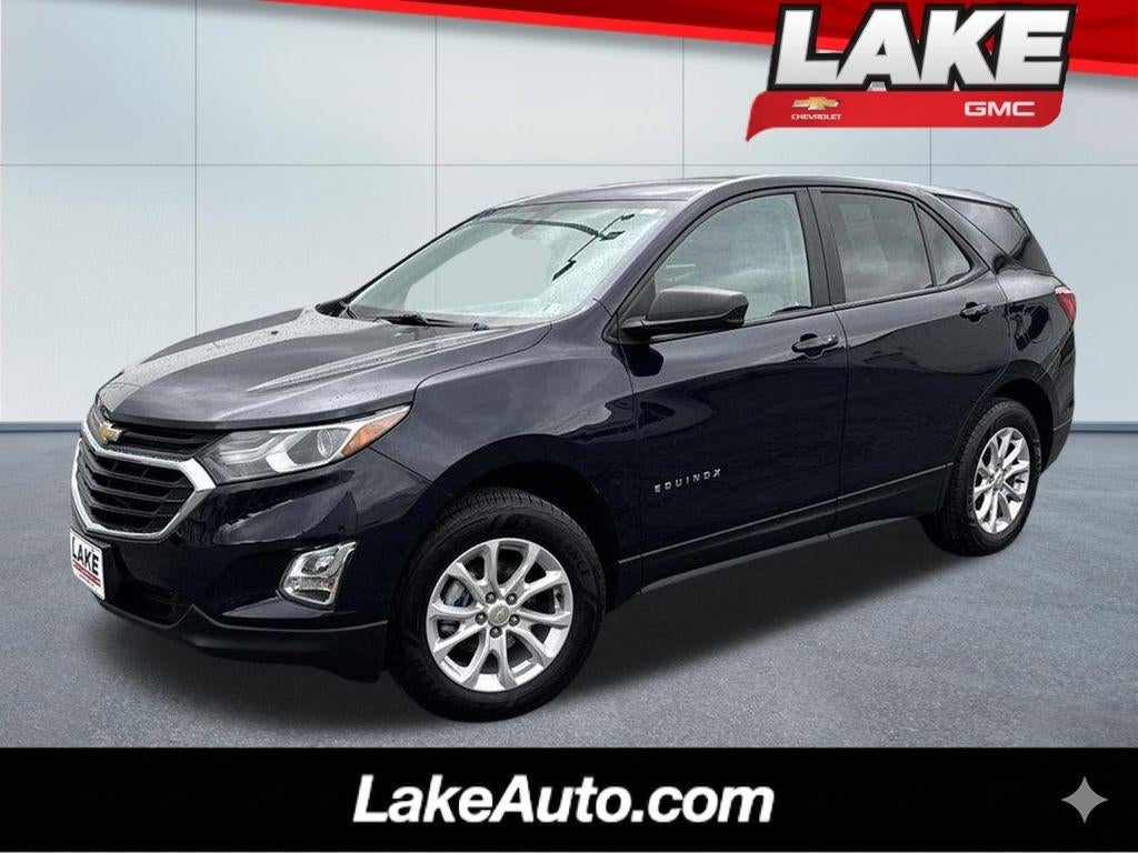 2021 Chevrolet Equinox LS in Midnight Blue Metallic — front three-quarter view