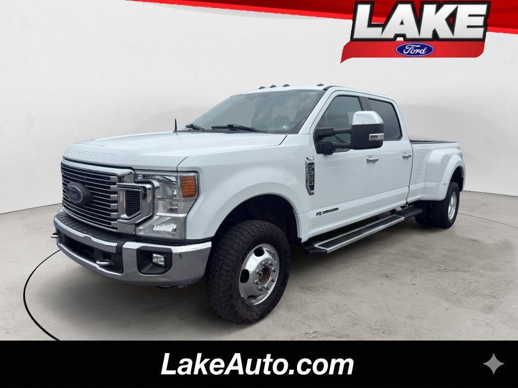 2022 Ford F-350 XLT in Oxford White — front three-quarter view